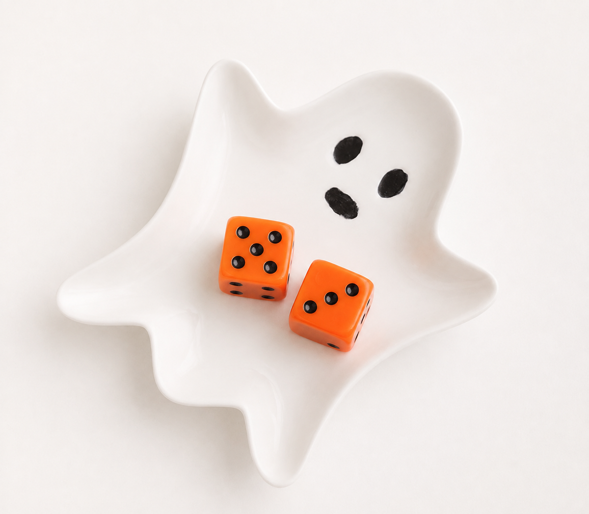 Ghost Ceramic Dice Dish