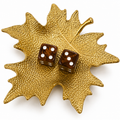 Gold Leaf Dice Dish