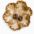 Beige Floral Dice Dish